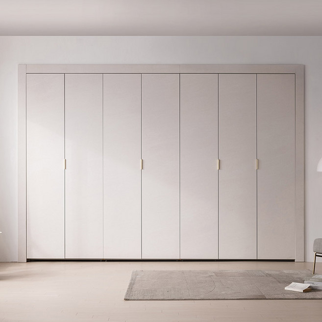 삼익가구 뮤트 스톤 여닫이 붙박이장 11자 방문설치, 스톤베이지