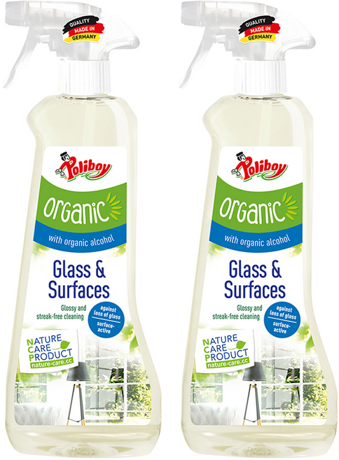 폴리보이 오가닉 유리 거울 클리너, 500ml, 2개