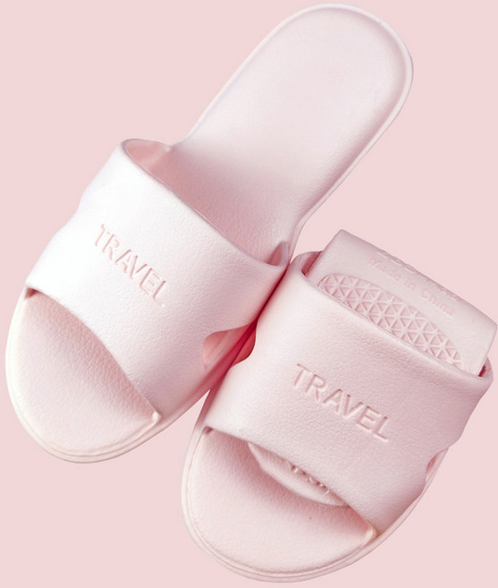 아리코 접이식 여행용 간편 슬리퍼, 핑크, 1개