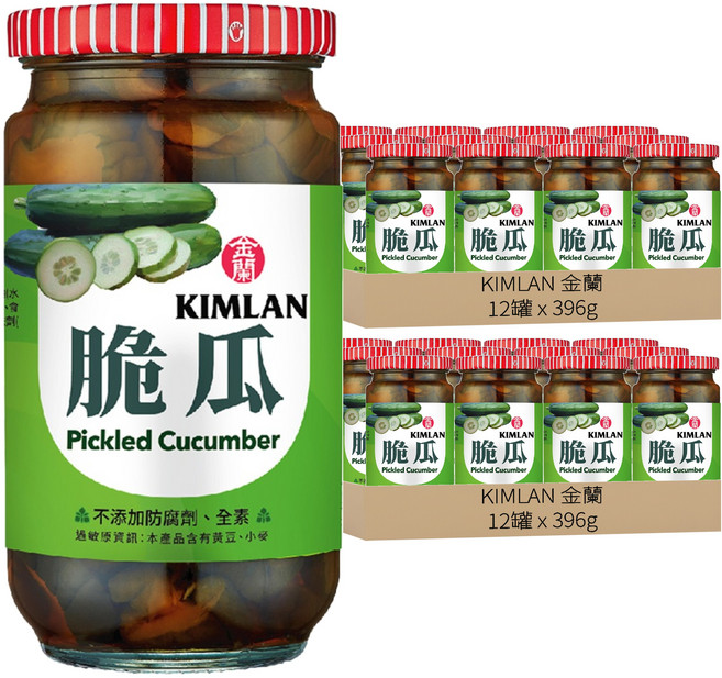 KIMLAN 金蘭 脆瓜, 396g, 24罐