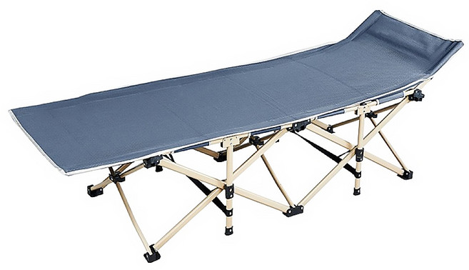 快速收納單人好用折疊床, 銀灰色