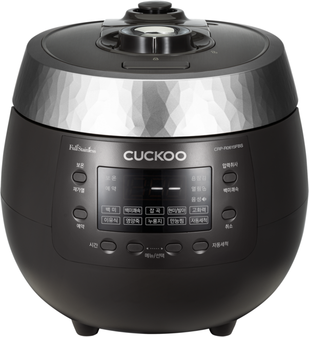 쿠쿠 전기압력밥솥 6인용, CRP-R0615FBS, 블랙 + 웜 실버