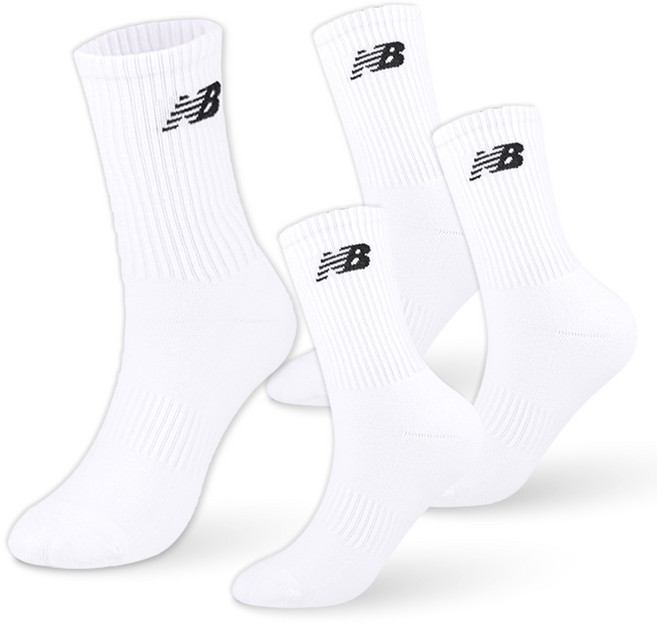 New Balance 經典Logo氣墊中筒襪 4雙組