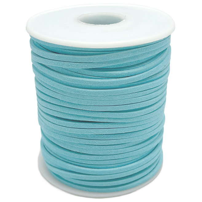 MAKE&HOBBY 麂皮絨緞帶 人造皮繩, 1個, 天藍色, 45m