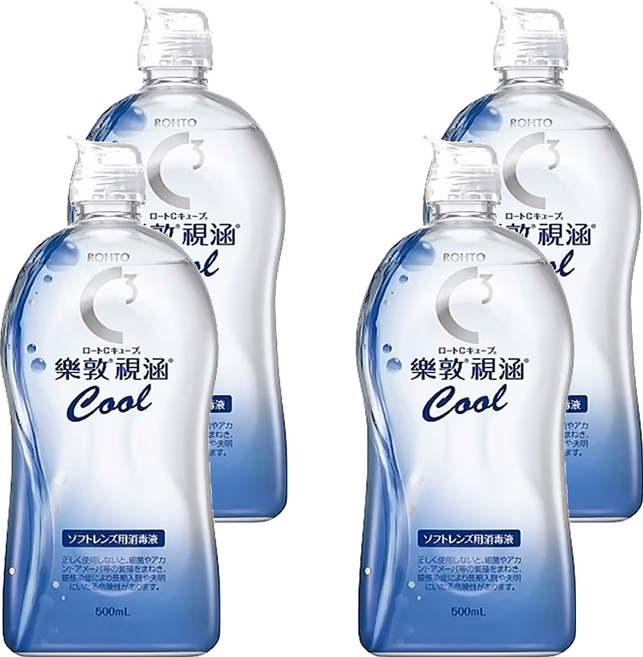 ROHTO 樂敦 視涵 水感多效保養液 清涼滋潤, 500ml, 4瓶