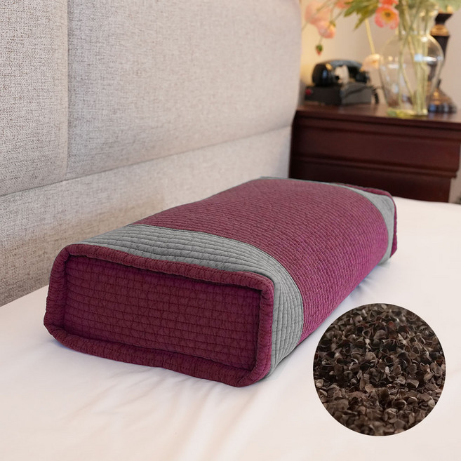 숙면예감 메밀 사각 베개, 빨강, 1개