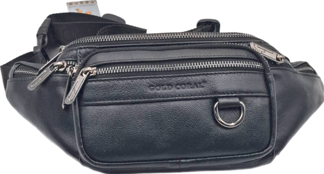 GOLD CORAL 金珊瑚 真皮頭層牛皮男士肩背包斜肩包胸包男包 LB786