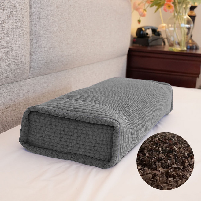 Sarang Yegam 方形蕎麥枕 大號, 灰色, 1個