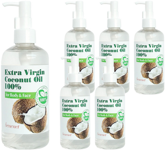 베니넷 엑스트라버진 코코넛오일 100%, 6개, 300ml