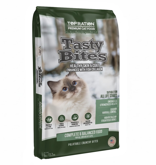 TOP RATION 全齡挑嘴貓用 乾糧, 6kg, 1袋, 膠原補給