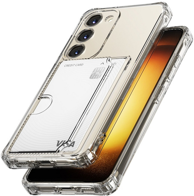 신지모루 갤럭시 아이폰 3장 수납 에어쉴드 카드슬롯 Lite 충격보호 젤리 휴대폰 케이스