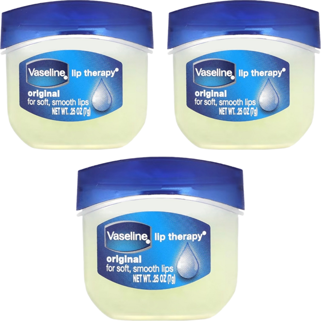 Vaseline 凡士林 護唇膏, 原味, 7g, 3個