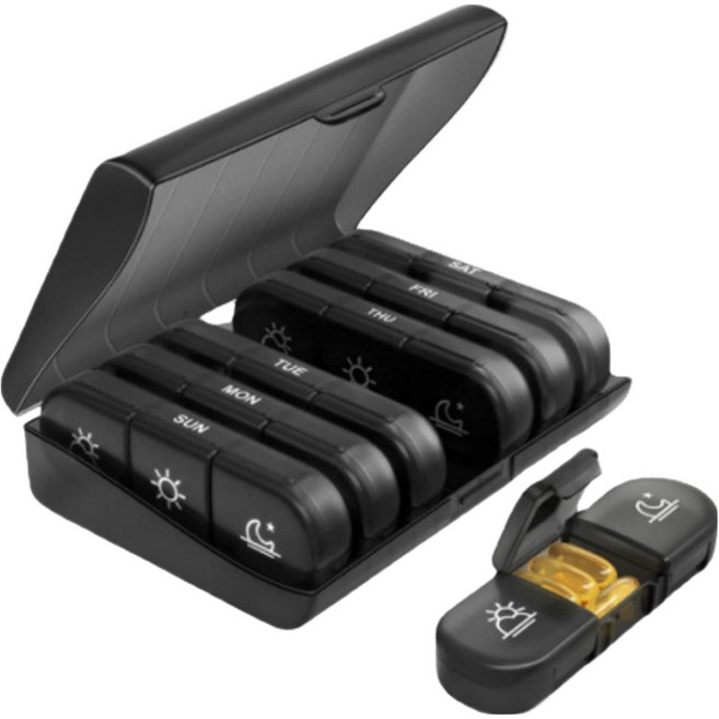 그린리빙 요일별 휴대용 알약케이스, 1개