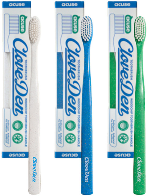 클로브덴 부드러운 이중미세모 칫솔 3종 세트 소프트타입, 1세트