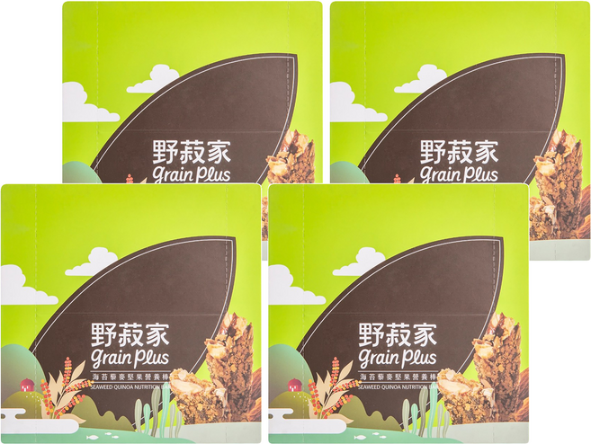 grain plus 野菽家 海苔藜麥堅果營養棒, 210g, 4盒