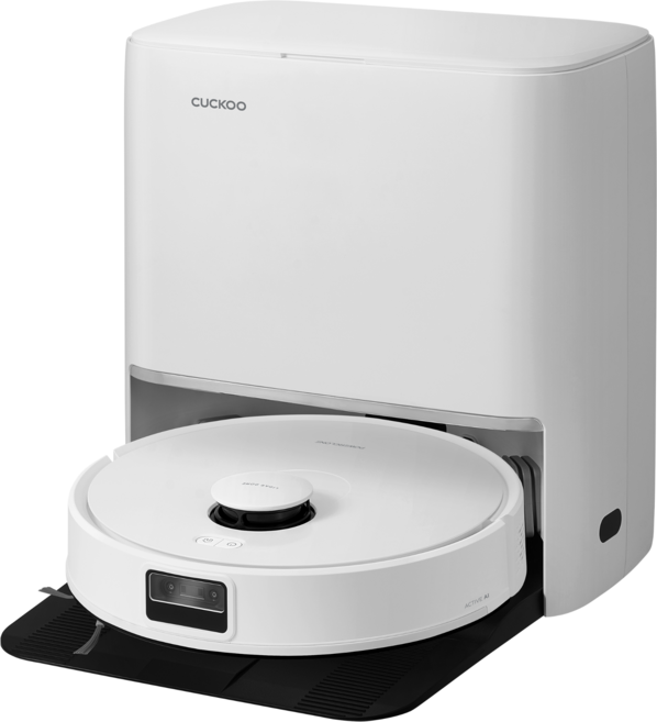 쿠쿠 파워클론 AI 올인원 스테이션 고온세척 로봇청소기, CRVC-BNLAC0520W, 화이트