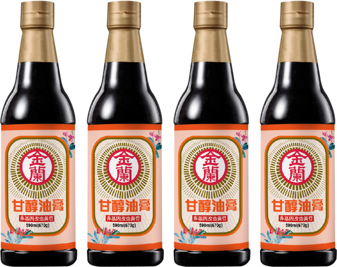 KIMLAN 金蘭 甘醇油膏, 590ml, 4瓶