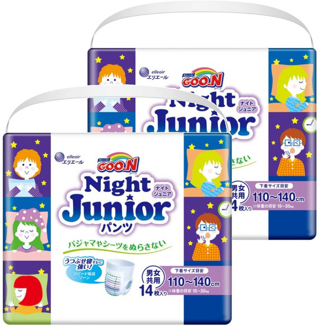 GOO.N 大王 YA晚褲/尿布 15~35kg, Junior, 28片