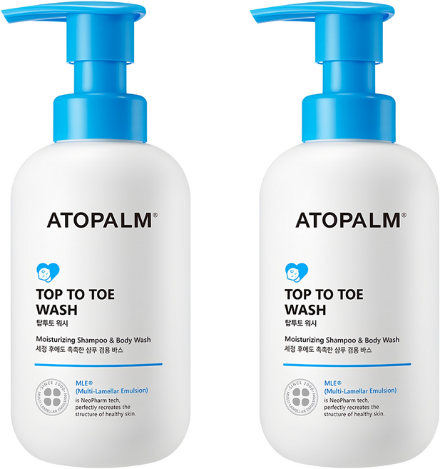 아토팜 유아용 탑투토 워시 올인원클렌저, 300ml, 2개