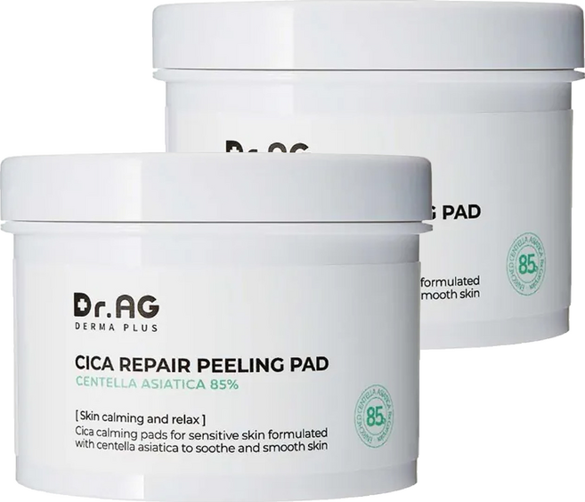 Dr.Ag 積雪草舒緩爽膚棉 深層清潔 鎮靜肌膚 敏感肌適用 低刺激去角質 日常清潔補水, 60片, 2罐