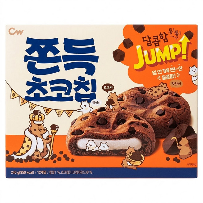 CW 可可豆風味麻糬餅, 240g, 1盒