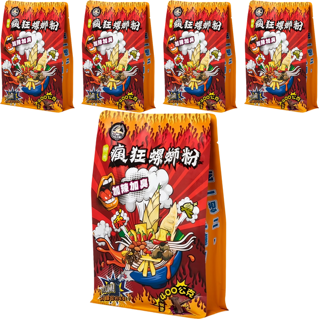 一碗好麵 柳州瘋狂螺螄粉 加辣加臭 400g, 5包