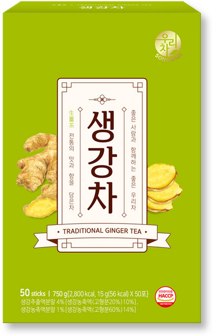 송원 허니생강차 50T, 15g, 50개입, 1개
