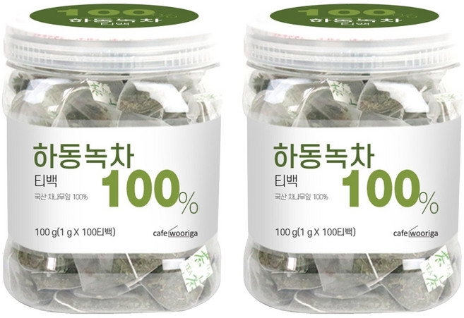 카페우리가 하동녹차 티백, 1g, 100개입, 2개