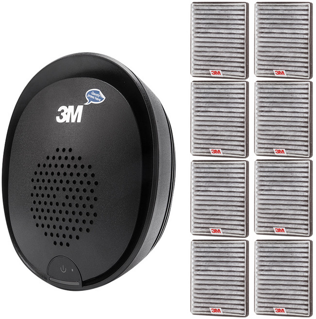 3M 車用空氣清淨機 黑色+替換濾網 8入, 空氣淨化器（PN38816）、過濾器（PN38716）