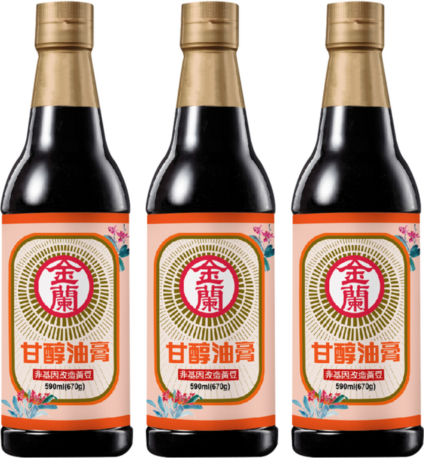 KIMLAN 金蘭 甘醇油膏, 590ml, 3瓶