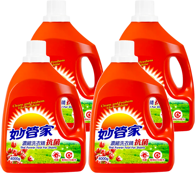 Magic Amah 妙管家 濃縮洗衣精 抗菌, 4kg, 4桶