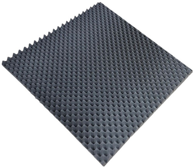 닥터하우스 현관문 셀프 시공 접착식 계란형 난연 방음패드 흡음보드 100 x 100 cm 25T, 차콜, 1개