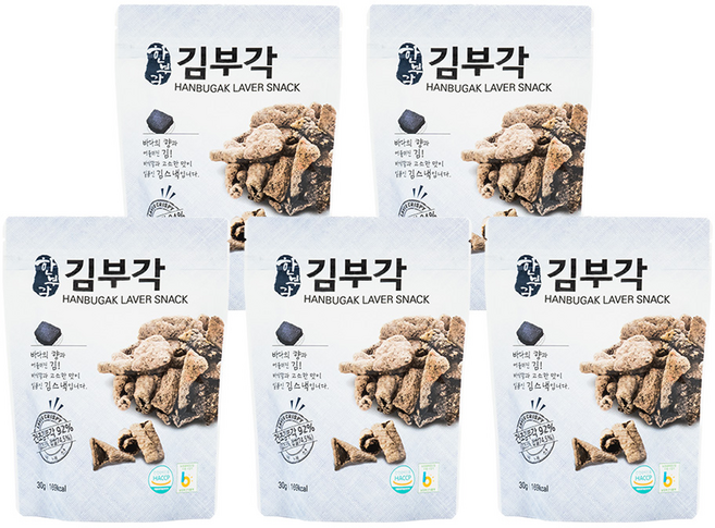 한부각 김부각, 5개, 30g