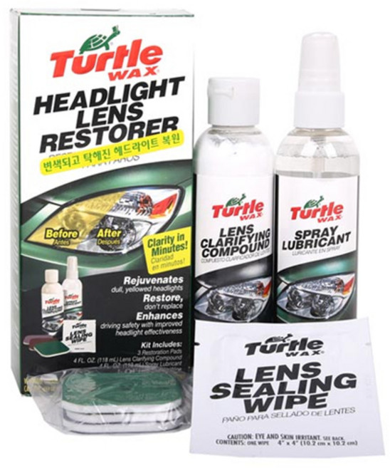 터틀왁스 헤드라이트 복원 키트 T240KT, 단일 모델, 1개