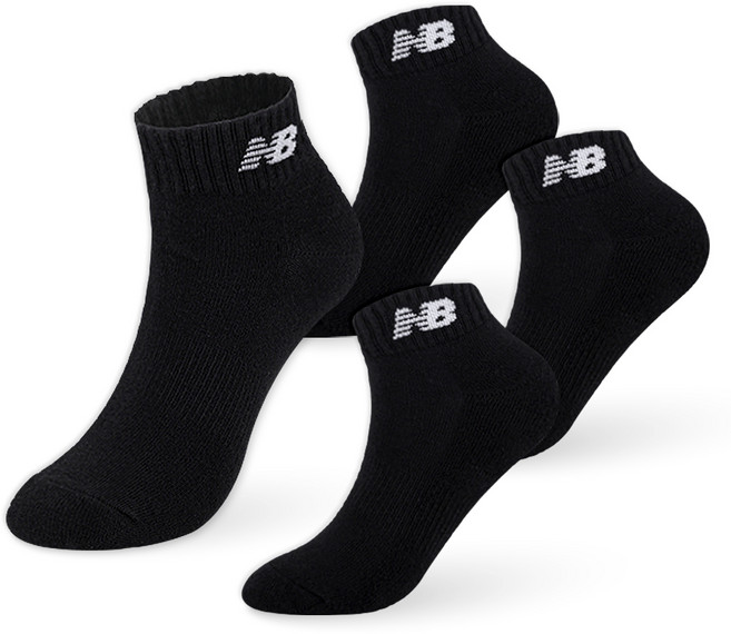 뉴발란스 스탠다드 쿠션 단목 양말 4팩 세트 NBCSDSXL