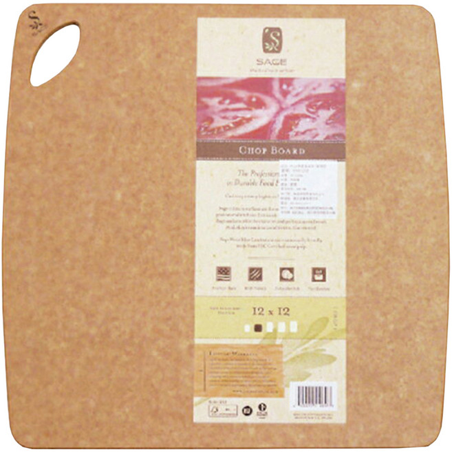 SAGE 無菌木砧板, 木色, 1個