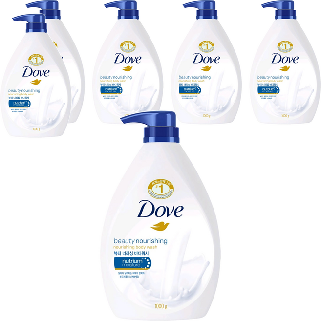 Dove 多芬 滋養柔嫩沐浴乳, 1kg, 6瓶