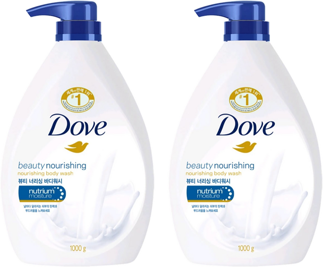 Dove 多芬 滋養柔嫩沐浴乳, 1kg, 2瓶