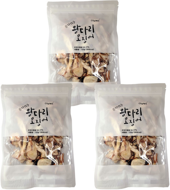 더먹다 왕다리 오징어, 120g, 3개