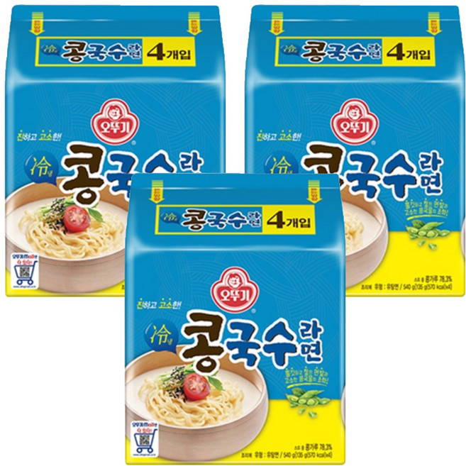 오뚜기 콩국수라면, 135g, 12개