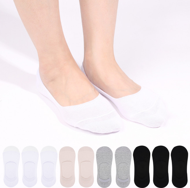 두발로 여성용 앞코 2올 보강 더블밴드 페이크삭스 화이트 3p + 스킨 2p + 그레이 2p + 블랙 3p 세트