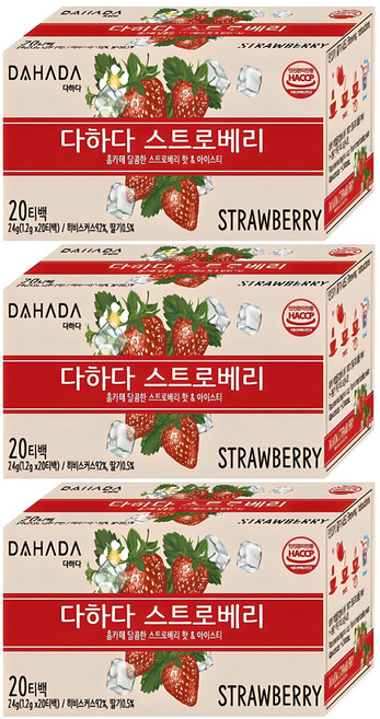다하다 스트로베리, 1.2g, 20개입, 3개