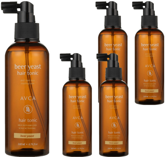 아브카 두피케어 탈모증상완화 맥주효모 헤어토닉, 200ml, 5개