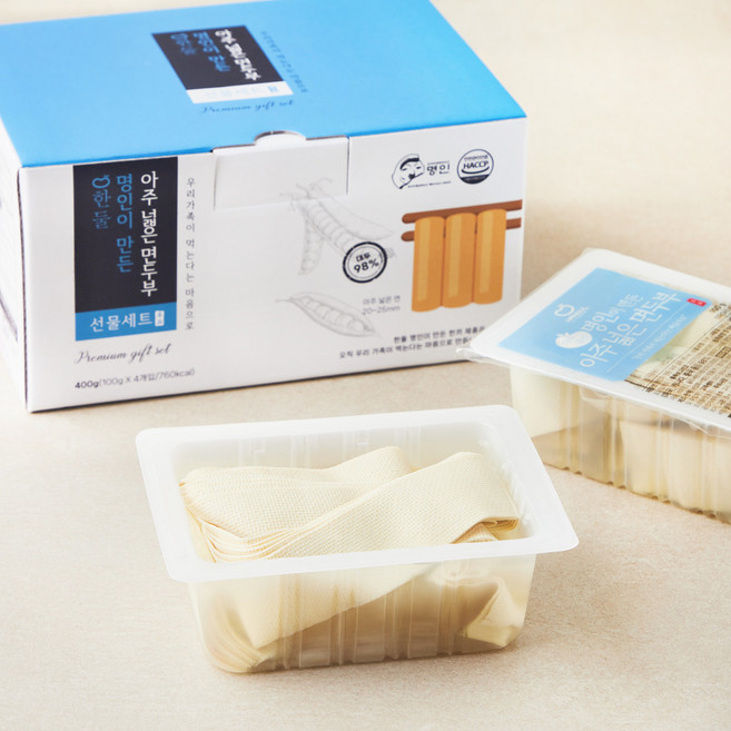 한둘 명인이 만든 아주 넓은면두부, 100g, 4개