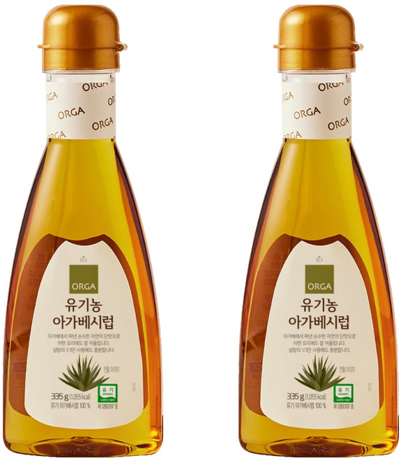 올가홀푸드 유기농 아가베시럽, 335g, 2개