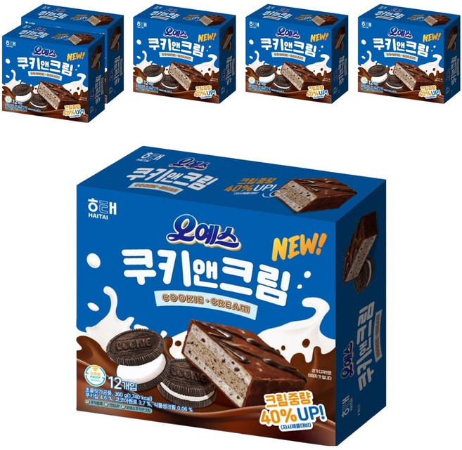 해태제과 오예스 쿠키앤크림, 360g, 6개