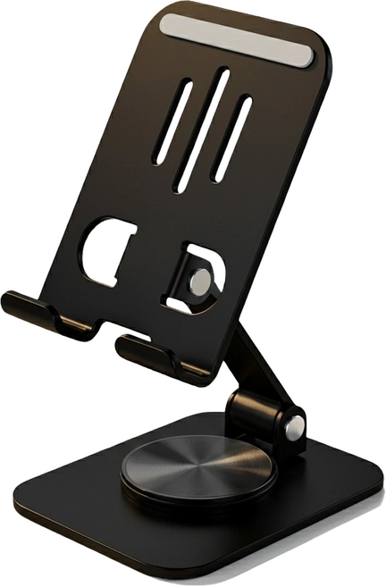우현더넥스트 스마트폰 태블릿 거치대 접이식 스탠드, 스페이스블랙, 1개