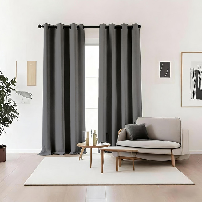코멧 홈 프리미엄 단열 아일렛 암막 커튼 2개입