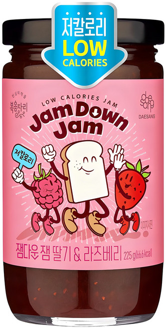 복음자리 잼다운 잼 딸기 앤 라즈베리, 225g, 1개