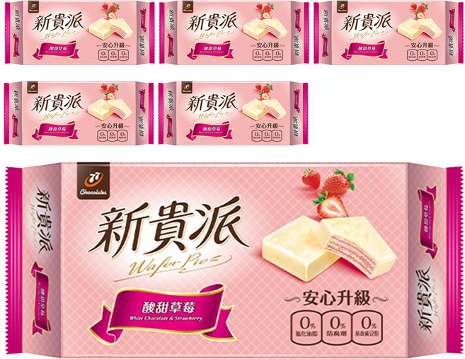77 新貴派 草莓煉乳9入, 117g, 6包